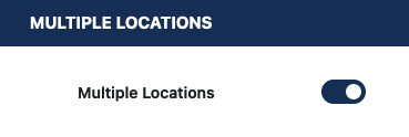 Screenshot of locations option