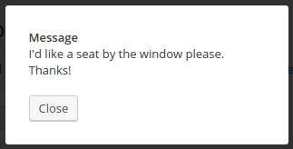 Screenshot of the Details popup on the Bookings page