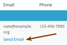 Screenshot showing the Send Email function